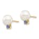 14K Yellow Gold 7-7.5mm White Round Freshwater Cultured Pearl Tanzanite
Post Earrings