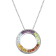 Multi-Color Multi-Gemstone Platinum Over Sterling Silver Pendant With
Chain 1.33ctw
