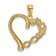 14k Yellow Gold Polished Mom in Heart with Infinity Symbol Pendant