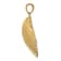 14k Yellow Gold Textured Scallop Shell Pendant