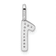 Rhodium Over 14k White Gold Diamond Number 1 Pendant