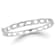Rachel Zoe CZ Curb Link Bangle Bracelet in Rhodium Over Sterling Silver