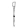 14K White Gold Gatsby Diamond Initial V Charm