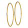 14k Yellow Gold 2 3/16" Diamond-cut Square Tube Endless Hoop Earrings