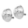 Rhodium Over 14k White Gold 18mm Hammered Non-pierced Stud Earrings