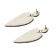 Off Park® Collection, White Seed Beaded Heart Drop Earring.