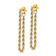 14k Yellow Gold Polished and Diamond-cut Twisted Rope Dangle Earrings