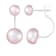 6-10mm Pink Cultured Freshwater Pearl Rhodium Over Sterling Silver Earrings
