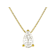 Pear Shape Lab-Grown Diamond Slide Pendant In 14K Gold Over Sterling
Silver 0.50ctw