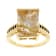 Golden Rutilated Quartz And Smoky Quartz Ring In 18K Gold Over Sterling
Silver 7.41ctw