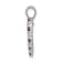 Rhodium Over 14k White Gold Diamond and Red Ruby Heart Pendant