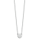 Rhodium Over Sterling Silver Tiny Circle Block Letter M Initial Necklace
