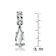CZ Teardrop Drop Earrings In Sterling Silver