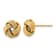 14k Yellow Gold Polished Textured Love Knot Stud Earrings