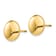 14k Yellow Gold Polished 12mm Button Stud Earrings