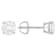 Lab-Grown Diamond Solitaire Stud Earrings 2.00ctw In 10K White Gold