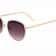 OSCAR by Oscar de la Renta Gold Tone Round Frame / Smoke Gradient Lenses Sunglasses