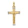 14k Two-tone Gold Diamond-cut Crucifix Pendant