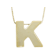 Block Letter K Initial Necklace In 10K Yellow Gold