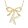 Initial K Bow CZ Necklace In 14K Gold Over Sterling Silver 0.23ctw