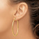 14k Yellow Gold 2 3/16" Diamond-Cut Round Tube Hoop Earrings