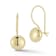 Bellissima Gold 14K Yellow Gold Button Threader Drop Earrings