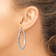 Rhodium Over 14k White Gold 2 3/8" Diamond-Cut Hoop Earrings