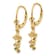 14k Yellow Gold Textured Angel Dangle Earrings