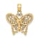10K Yellow Gold Diamond-Cut and Textured Butterfly Charm