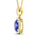 1.09ctw 14K Yellow Gold Tanzanite and White Diamond Pendant with 18 inch
Cable Chain
