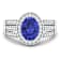 1.85ctw Violet Tanzanite and Diamond 14K White Gold Halo Ring