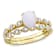 Opal and Diamond 10K Yellow Gold Ring 0.7ctw