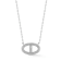 Rachel Zoe Pave CZ Mariner Pendant Necklace in Rhodium Over Sterling Silver