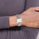 Ladies Charles Hubert Stainless Mesh Silver-tone Dial Quartz Watch