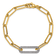14K Yellow Gold with White Rhodium Diamond Paper Clip Link 7.5-inch
Bracelet 0.33ctw
