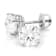 Lab-Grown Diamond Solitaire Stud Earrings 3.00ctw In 10K White Gold