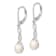 Rhodium Over Sterling Silver Twisted Freshwater Cultured Pearl Leverback
Dangle Earrings