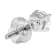 White Cubic Zirconia 14k White Gold Studs With Velvet Gift Box 1.00ctw