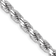 Rhodium Over 14k White Gold 4.25mm Solid Diamond-Cut Rope 22 Inch Chain