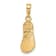 14k Yellow Gold 3D Textured Single Flip-Flop Pendant