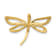 14k Yellow Gold and Rhodium Over 14k Yellow Gold Dragonfly Chain Slide Pendant