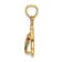 14k Yellow Gold 3D with Multi-color Enamel Single Flip-Flop Pendant