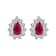 0.70ctw Ruby and Diamond Earring in 14k White Gold