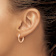 14k Rose Gold Polished 11/16" Round Endless Hoop Earrings
