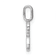 14K White Gold Diamond Letter R Initial Pendant