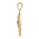 14K Two-tone Gold  Textured Sand Dollar with Starfish Pendant