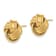 14k Yellow Gold Polished and Textured Love Knot Stud Earrings