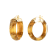 14K Yellow Gold Over Sterling Silver Mini Gold Leaf Acrylic Hoops in
Golden Nugget