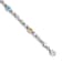 Rhodium Over 14k White Gold Rainbow Gemstone Bracelet