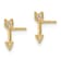 14k Yellow Gold Cubic Zirconia Arrow Post Earrings